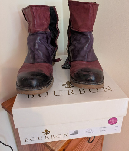 Bourbon leather colourblock - leather,